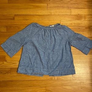 Girls Crewcuts blue cotton blouse size 14 girls